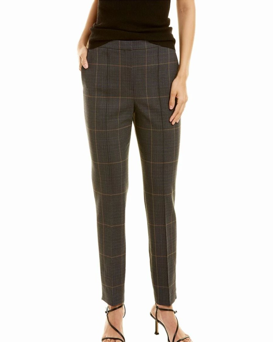 Pants * | Theory Waist Tab Wool-Blend Pant Women Pants