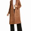 Outerwear * | Theory Suede Trench Coat Women Outerwear