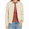 Outerwear * | Theory Baharah Linen-Blend Bomber Jacket Women Outerwear