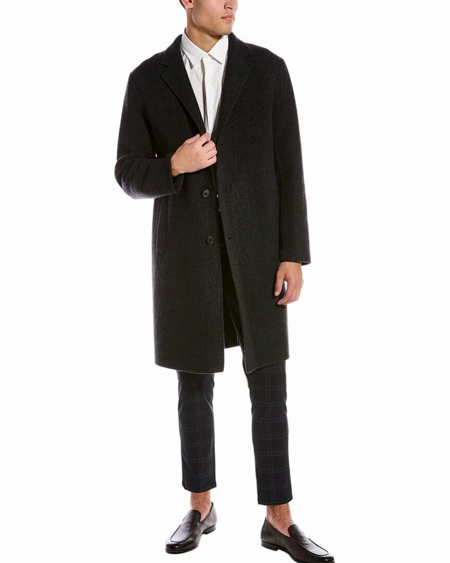 Outerwear * | Theory Kai Wool & Cashmere-Blend Coat Men Outerwear