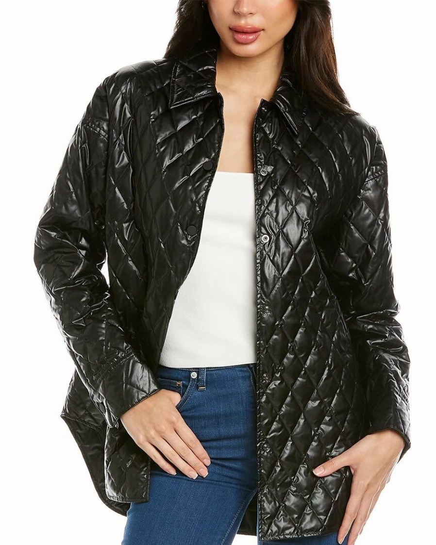 Outerwear * | Theory Quilted Shirt Jacket Women Outerwear