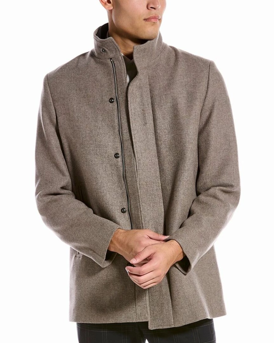 Outerwear * | Theory Clarence Wool & Cashmere-Blend Coat Men Outerwear