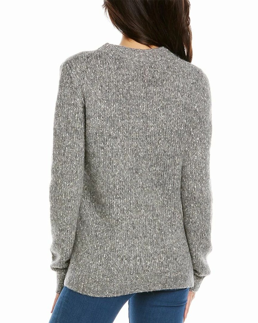 Sweaters & Knits * | Theory Speckled Alpaca-Blend Crewneck Sweater Women Sweaters & Knits