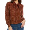 Tops * | Theory Blouson Sleeve Silk Top Women Tops