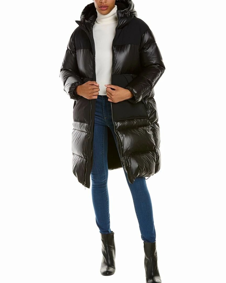 Outerwear * | Theory Combo Puffer Coat Women Outerwear