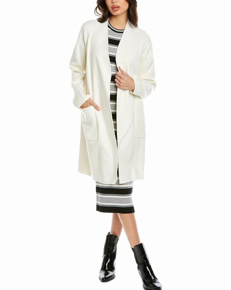 Outerwear * | Theory Clean Robe Wool & Cashmere-Blend Coat Women Outerwear