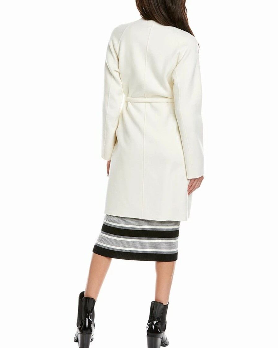 Outerwear * | Theory Clean Robe Wool & Cashmere-Blend Coat Women Outerwear