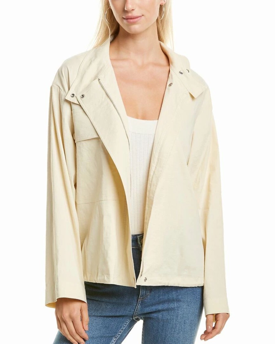 Outerwear * | Theory Utility Wool-Blend Anorak Jacket Women Outerwear