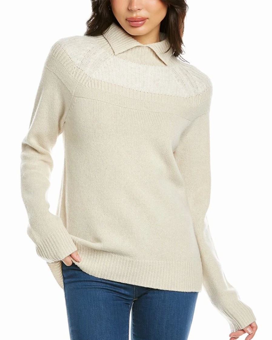 Sweaters & Knits * | Theory Mixed Stitch Wool & Cashmere-Blend Sweater Women Sweaters & Knits