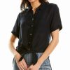 Tops * | Theory Hekanina Linen-Blend Shirt Women Tops