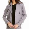 Outerwear * | Theory Menefer Sharkskin Linen-Blend Jacket Women Outerwear