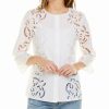 Tops * | Theory Embroidered Poplin Shirt Women Tops