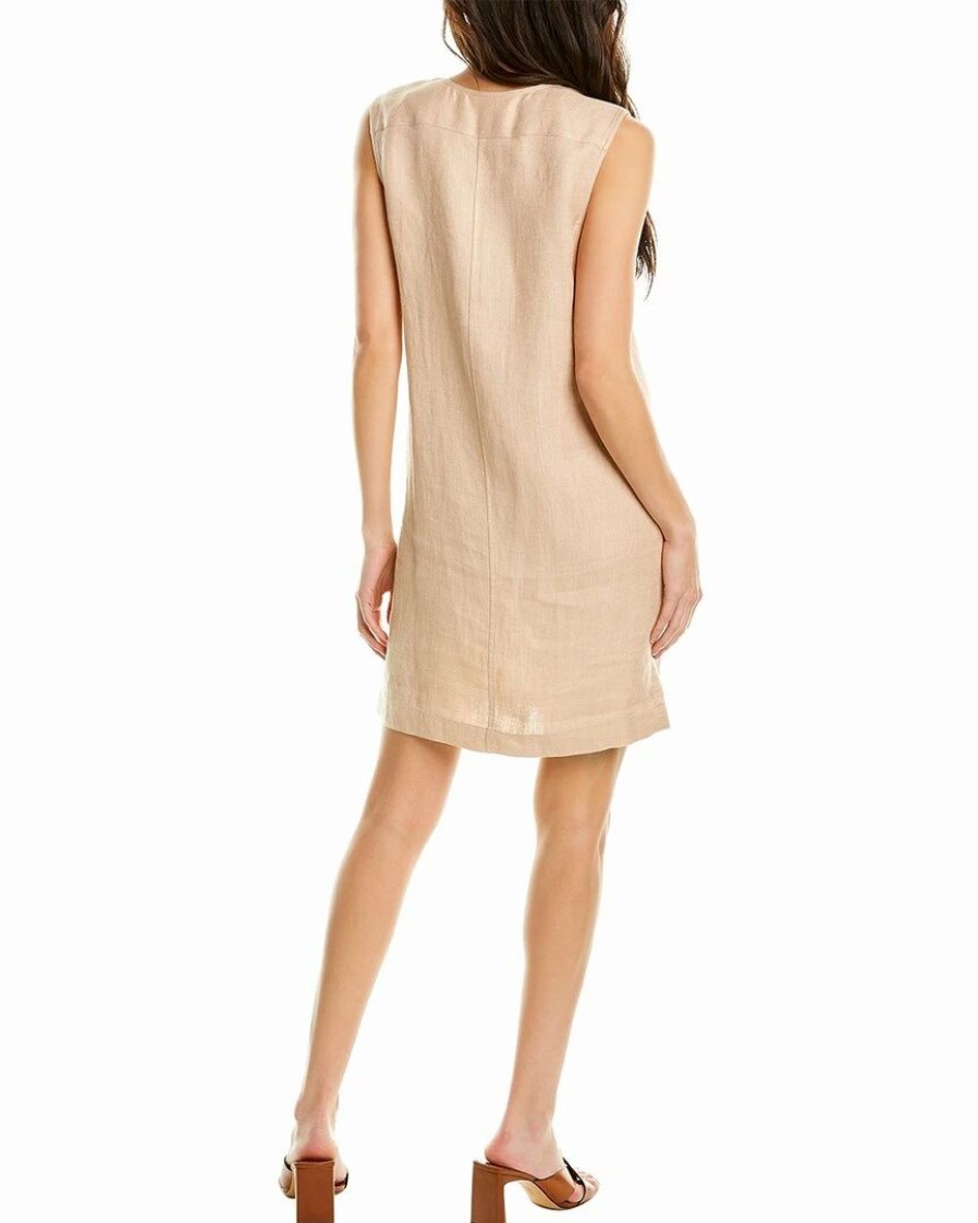 Dresses * | Theory Utilitarian Linen-Blend Shift Dress Women Dresses