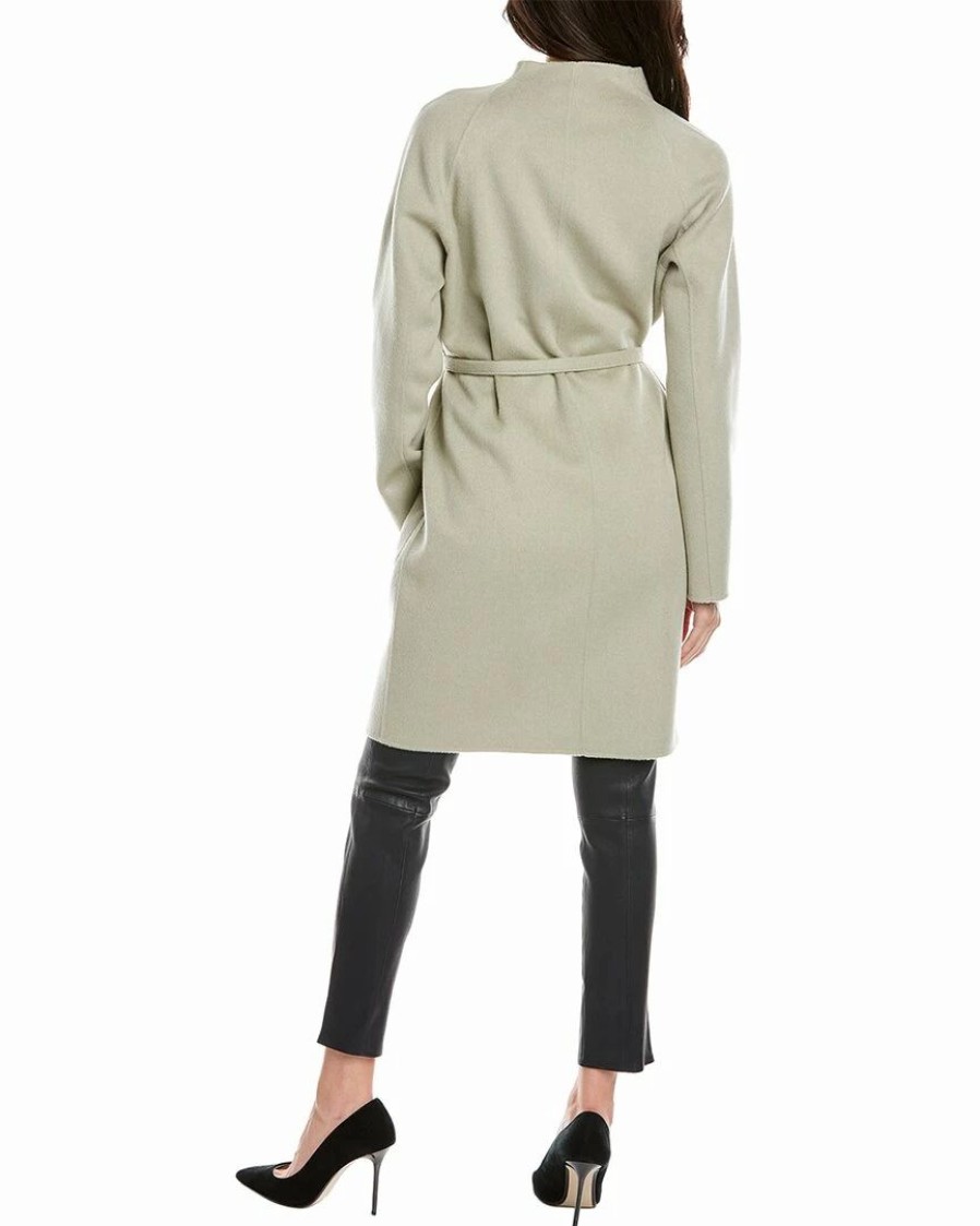 Outerwear * | Theory Clean Robe Wool & Cashmere-Blend Coat Women Outerwear