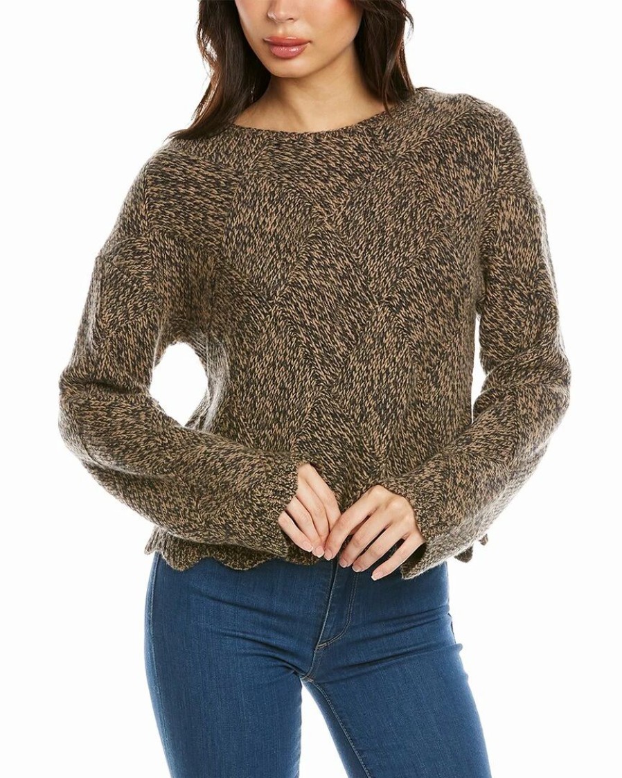 Sweaters & Knits * | Theory Cashmere Cropped Mouline Pullover Sweater Women Sweaters & Knits