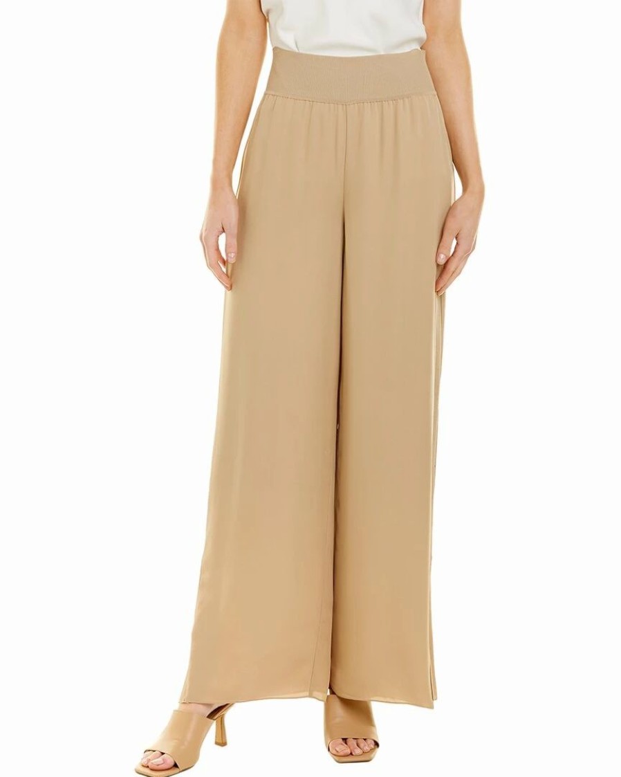 Pants * | Theory Slit Silk Pant Women Pants