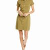 Dresses * | Theory Linen-Blend Shirtdress Women Dresses