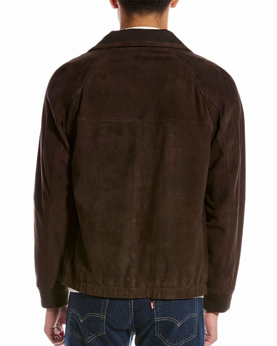 Outerwear * | Theory Otis Suede Jacket Men Outerwear