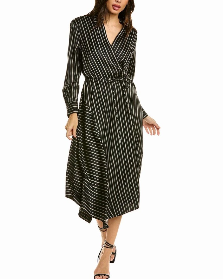 Dresses * | Theory Wrap Dress Women Dresses