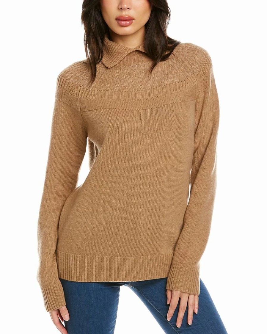 Sweaters & Knits * | Theory Mixed Stitch Wool & Cashmere-Blend Sweater Women Sweaters & Knits