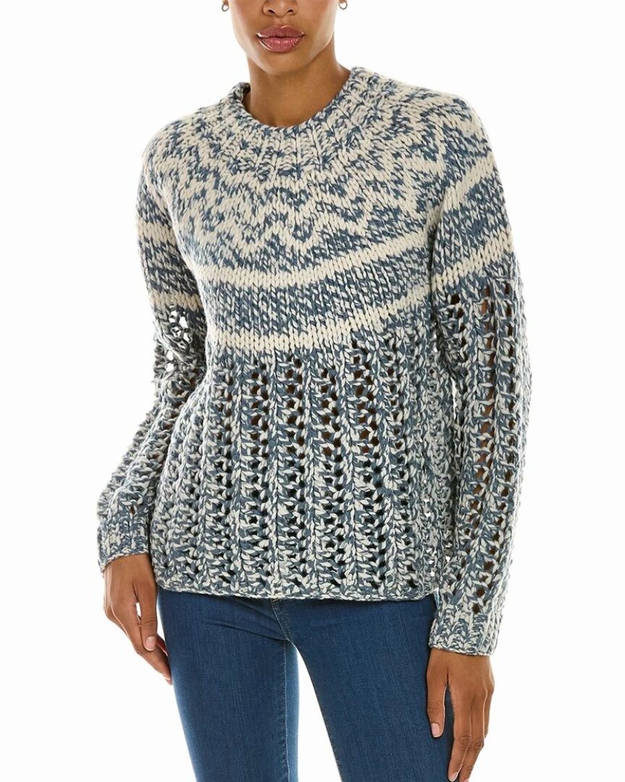 Sweaters & Knits * | Theory Chevron Wool & Cashmere-Blend Sweater Women Sweaters & Knits