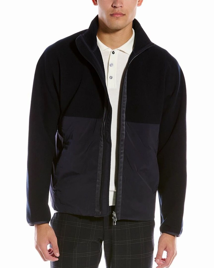 Outerwear * | Theory Grady Polar Fleece Jacket Men Outerwear