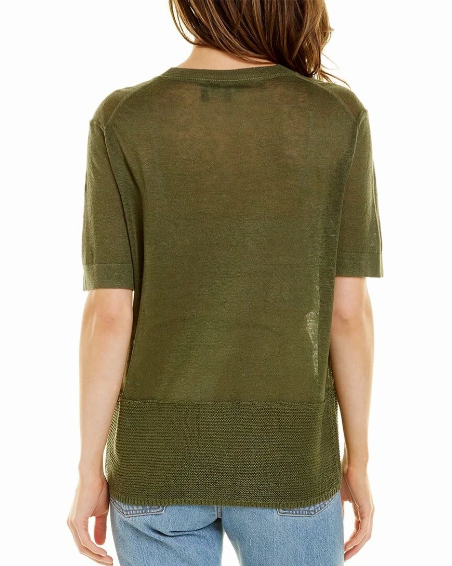 Tops * | Theory Easy Linen-Blend T-Shirt Women Tops